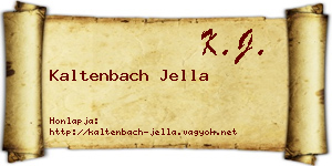 Kaltenbach Jella névjegykártya